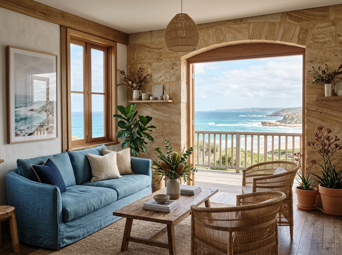 Australian coastal hotel lounge reflecting local design